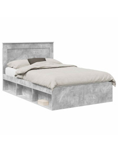 Struttura del letto Grigio Concretè 135 x 190 cm Pino massello 2