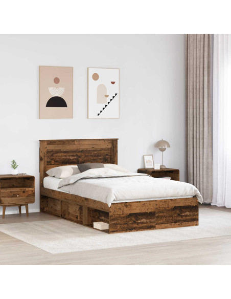 Struttura del letto Legno vecchio 120 x 190 cm Pino massello
