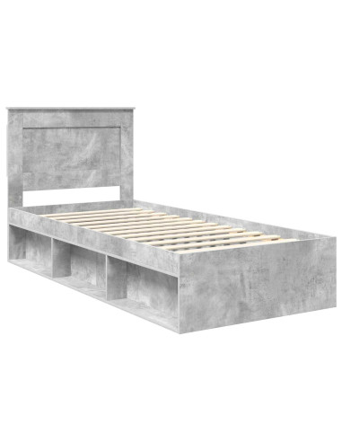Struttura del letto Grigio Concretè 100 x 200 cm Pino massello