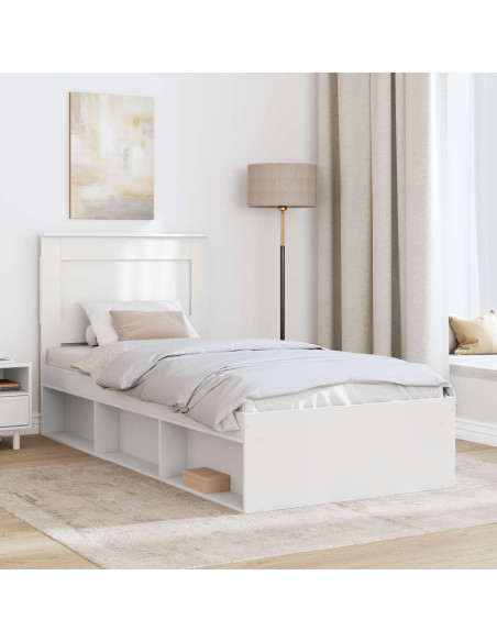 Struttura del letto Bianco 75 x 190 cm Pino massello