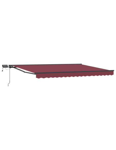 Cornice per Tenda Manuale con LED Borgogna 4,5 × 3,5 m