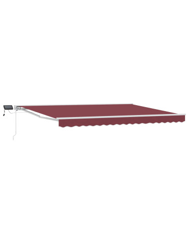 Cornice per Tenda Manuale con LED Borgogna 4,5 × 3,5 m