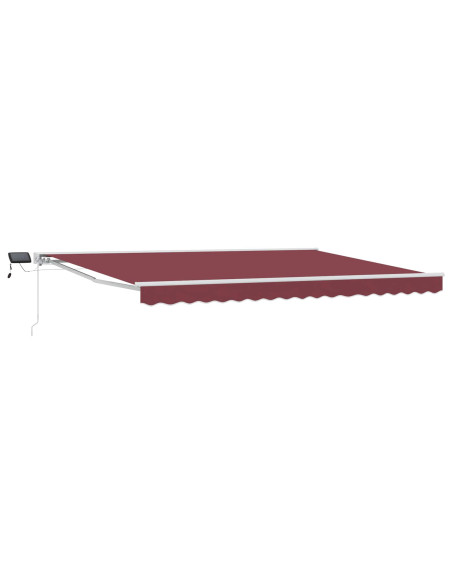 Cornice per Tenda Manuale con LED Borgogna 4,5 × 3,5 m