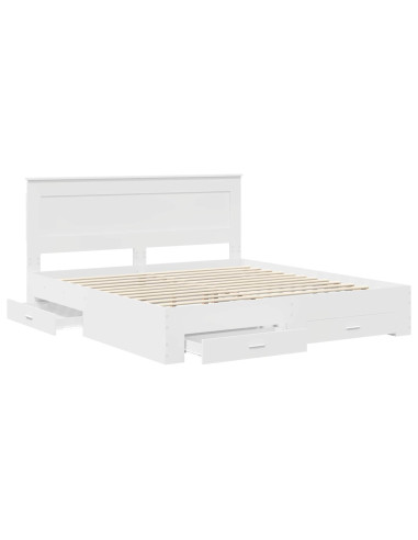 Struttura del letto con cassetto con testiera Legno multistrato