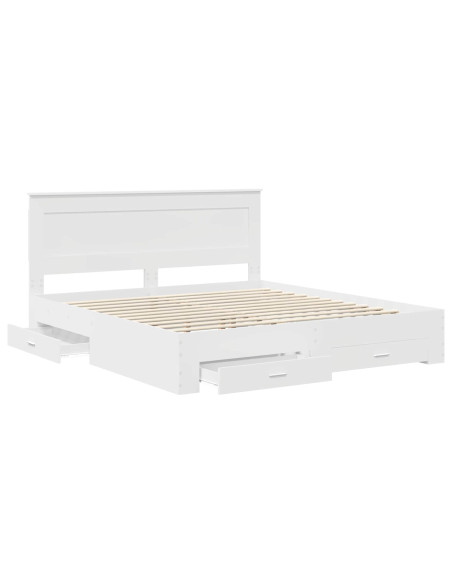Struttura del letto con cassetto con testiera Legno multistrato