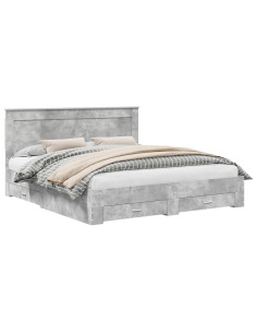 Struttura del letto con cassetto con testiera Legno multistrato 2