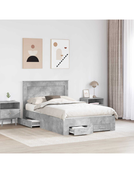 Struttura del letto con cassetto con testiera Legno multistrato