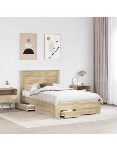 Struttura del letto con cassetto con testiera Legno multistrato