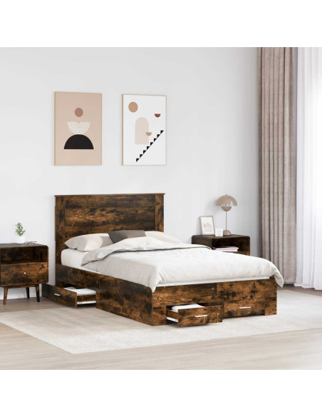 Struttura del letto con cassetto con testiera Legno multistrato