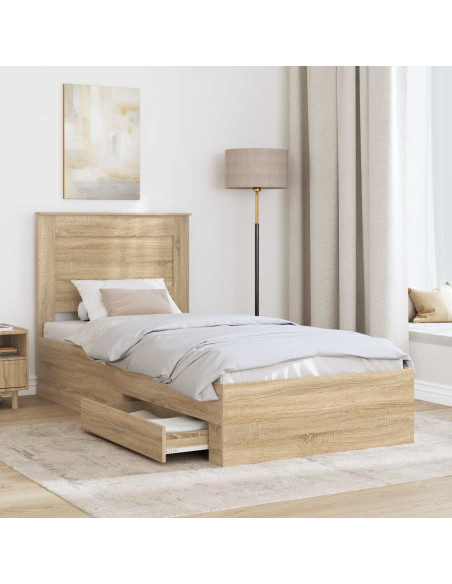 Struttura del letto con cassetto con testiera Legno multistrato