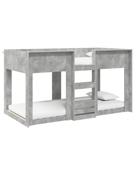 Letto a Castello per Bambini Grigio cemento 75 x 190 cm