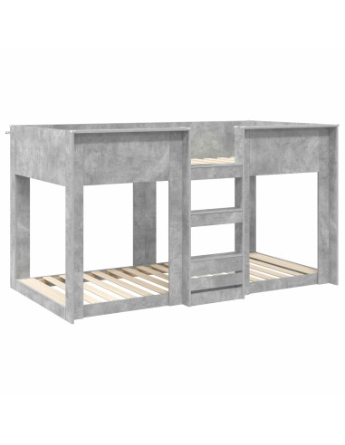 Letto a Castello per Bambini Grigio cemento 75 x 190 cm