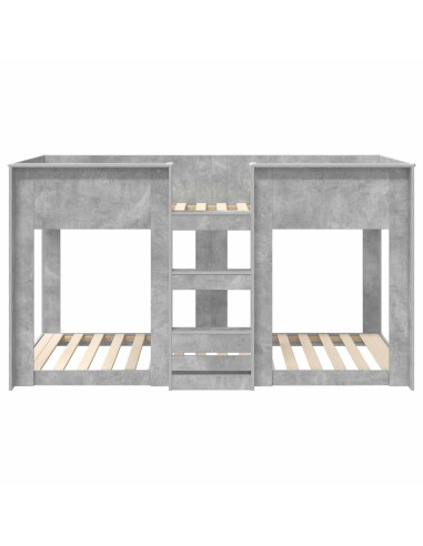 Letto a Castello per Bambini Grigio cemento 75 x 190 cm