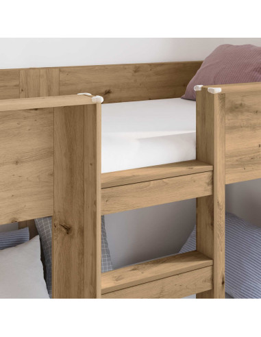 Letto a Castello per Bambini Rovere artigianale 75 x 190 cm