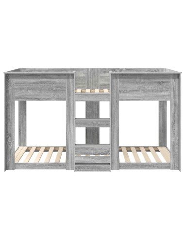 Letto a Castello per Bambini Grigio Sonoma 90 x 190 cm