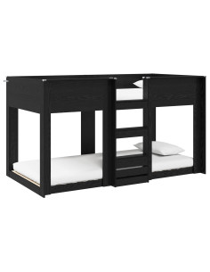 Letto a Castello per Bambini Rovere Nero 100 x 200 cm 2