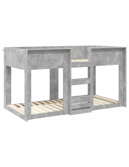 Letto a Castello per Bambini Grigio cemento 100 x 200 cm