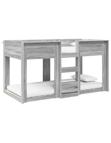 Letto a Castello per Bambini Grigio Sonoma 100 x 200 cm