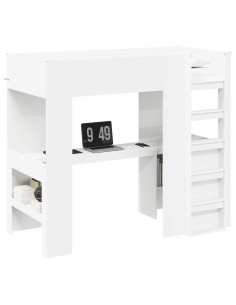 Struttura letto a castello con scrivania Bianco 90 x 190 cm 2