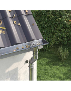 Protezione Foglie per Grondaia 8 pcs Argento 50 mm