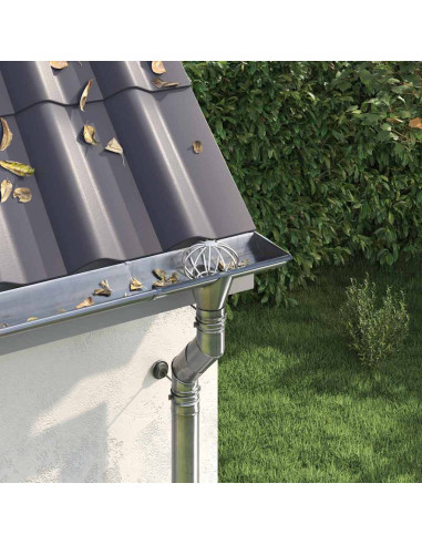 Protezione Foglie per Grondaia 8 pcs Argento 50 mm