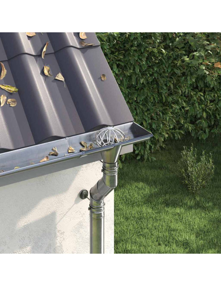 Protezione Foglie per Grondaia 8 pcs Argento 50 mm