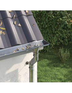 Protezione Foglie per Grondaia 8 pcs Argento 75 mm