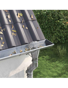 Protezione Foglie per Grondaia 2 pcs Argento 160 mm