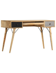 Scrivania con Cassetti 130x50x80 cm Legno Massello di Mango