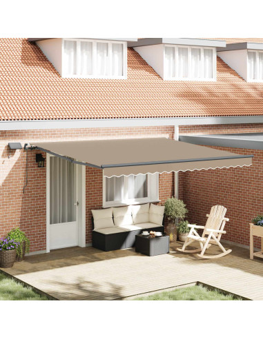 Tenda Retrattile Beige 400 ×350 cm Tessuto