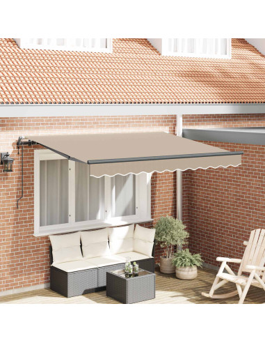 Tenda Retrattile Beige 250 x 200 cm Tessuto