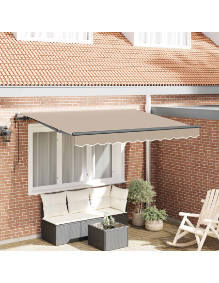 Tenda Retrattile Beige 250 x 200 cm Tessuto