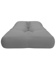 Cuscino per Pallet Grigio 120x40x12 cm in Tessuto