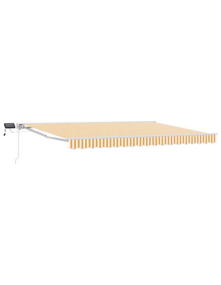Cornice per Tenda Manuale con LED Giallo e Bianco 5 × 3,5 m