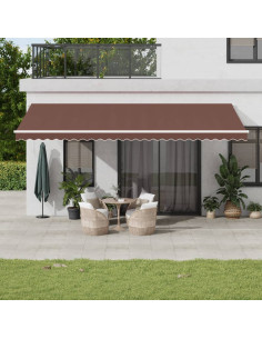 Tenda da Sole Retrattile Automatica Marrone 600x350 cm