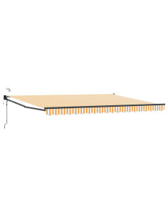 Tettuccio Elettrico Retrattile Arancione e bianco 5 x 3 m