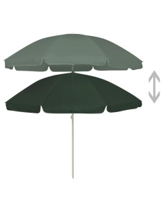 Ombrellone da Spiaggia Verde 240 cm