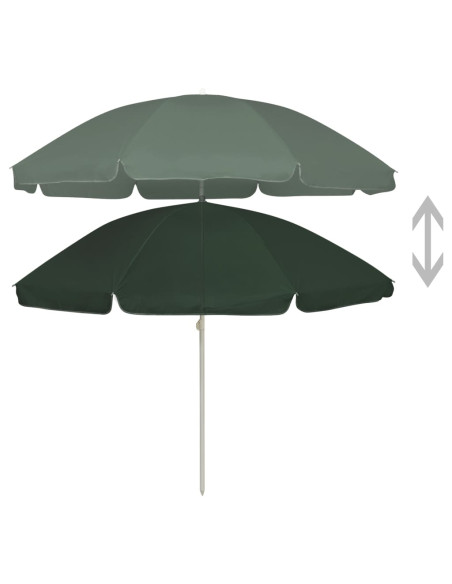 Ombrellone da Spiaggia Verde 240 cm