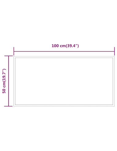 Specchio da Bagno con Luci LED 100x50 cm