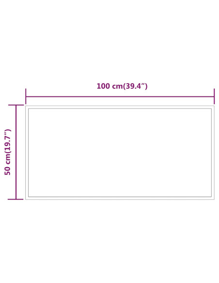 Specchio da Bagno con Luci LED 100x50 cm