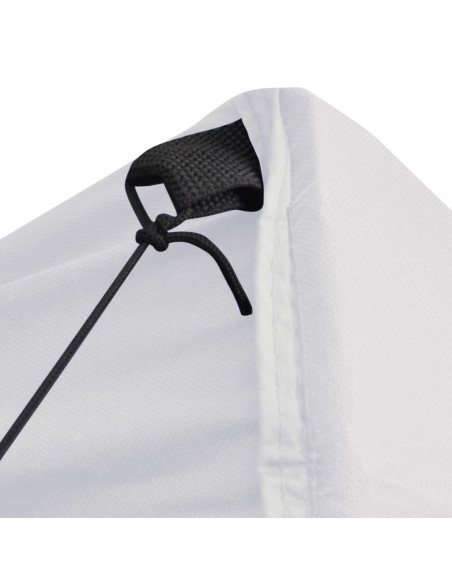 Gazebo Pieghevole Professionale 4 Pareti 2x2m Acciaio Bianco