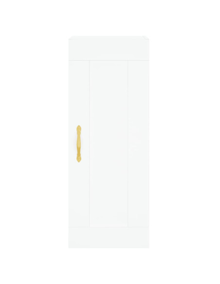 Credenza Bianca 34,5x34x180 cm in Legno Multistrato