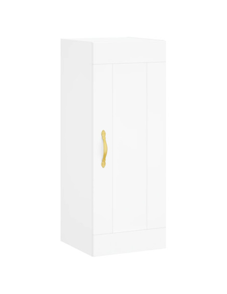 Credenza Bianca 34,5x34x180 cm in Legno Multistrato