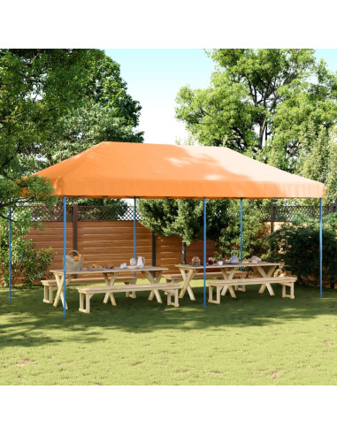 Tenda da Festa Pieghevole Pop-Up Arancione 580x292x315 cm