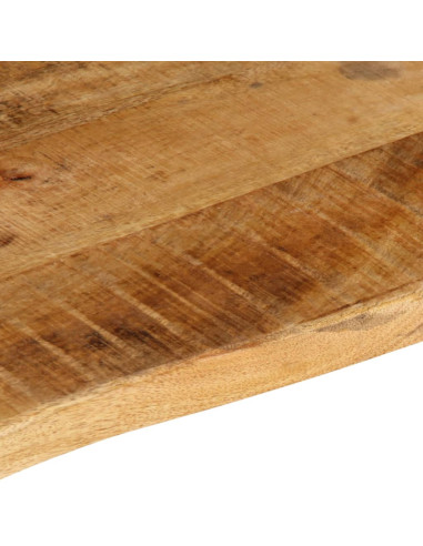 Piano Tavolo 70x60x3,8 cm Bordi Vivi Legno di Mango Grezzo