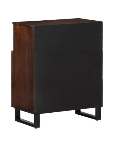 Credenza Marrone 60x34x75 cm in Legno Massello di Mango