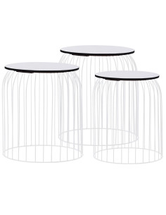 Tavolini da Caffè 3 pz Bianchi 2
