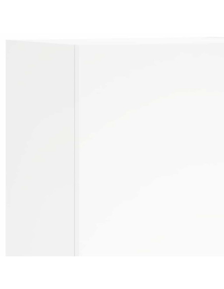 Mobili TV a Muro 4pz Bianchi in Legno Multistrato