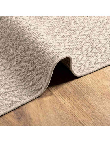 Tappeto ZIZUR Crema 240x240 cm Aspetto Iuta Interni ed Esterni