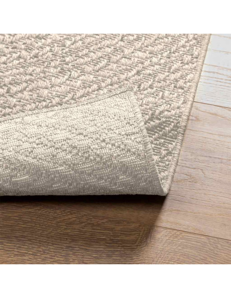 Tappeto ZIZUR Crema 240x240 cm Aspetto Iuta Interni ed Esterni